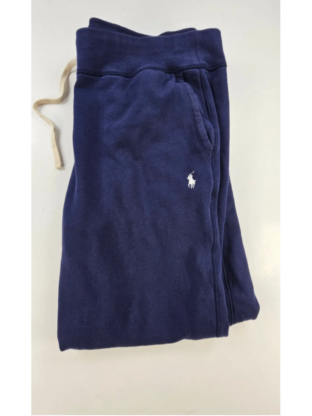 Polo Ralph Lauren Sweatpants Mens XXL Navy Blue Fleece Pony Drawstring Hem